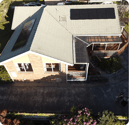Aerial view of the finished Kingston installation